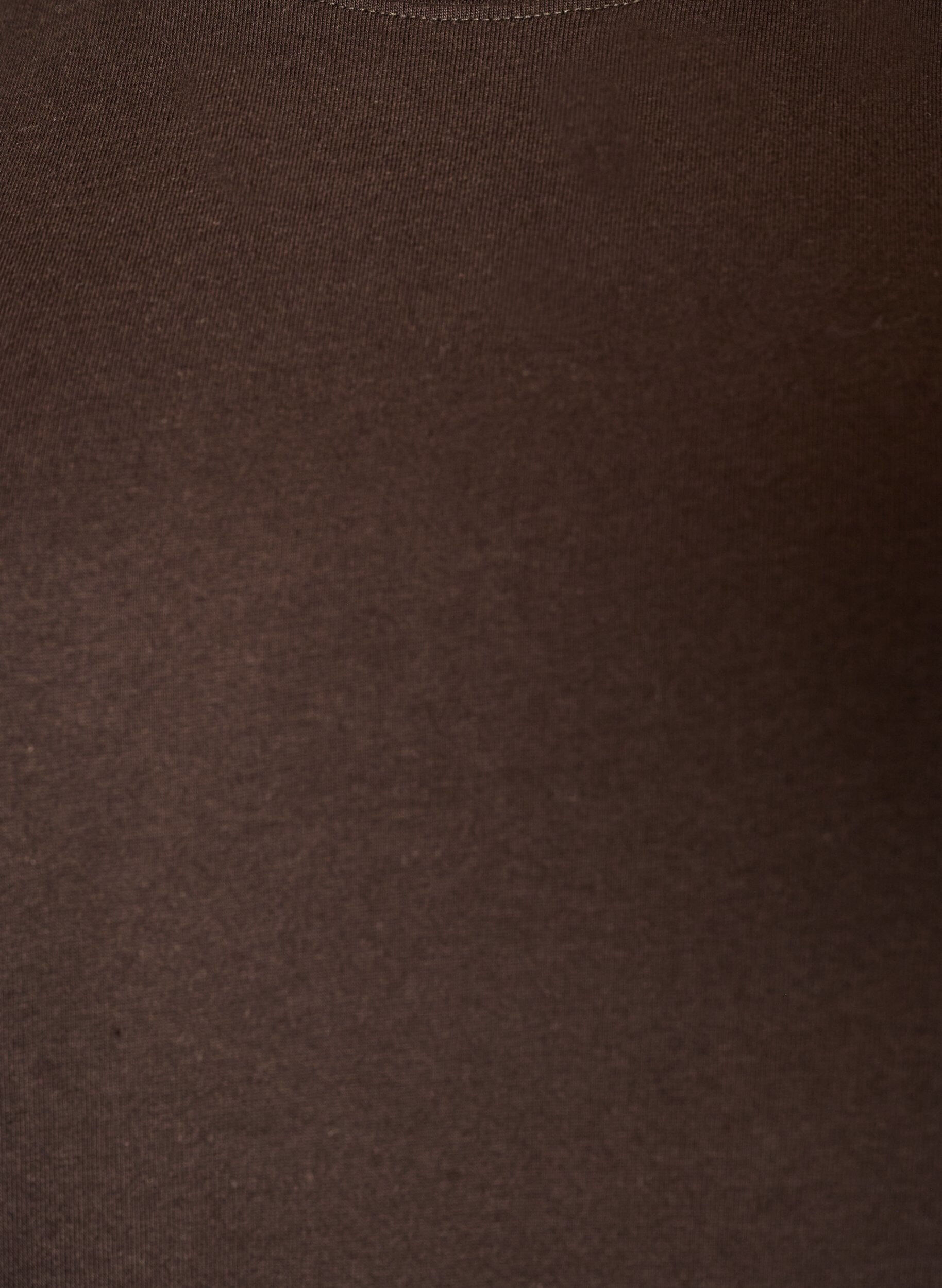 ZizzifashionBoxy cotton T-shirt, Brown, Packshot image number 2