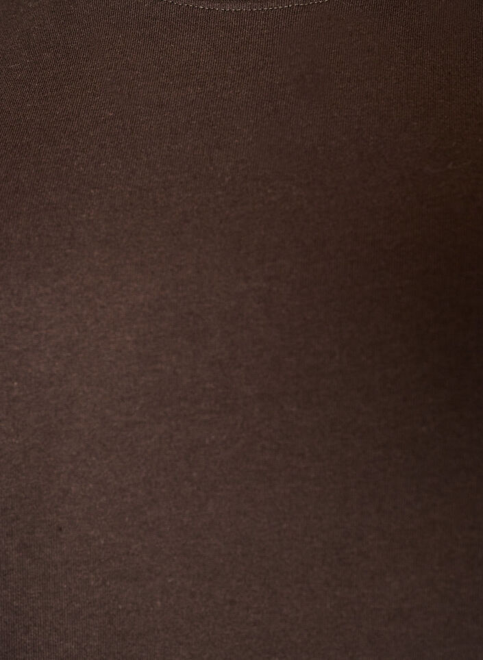 Boxy cotton T-shirt, Brown, Packshot image number 2