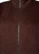 Vest with high neck and zipper, Brown, Packshot image number 2