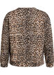 Leopard print sweatshirt with statement print, Brown, Packshot image number 1