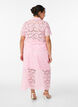 Lace midi skirt with an elasticated waist, Rose, Model image number 1