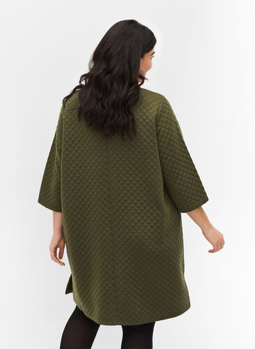 Structured dress with 3/4 sleeves, Ivy Green, Model image number 1