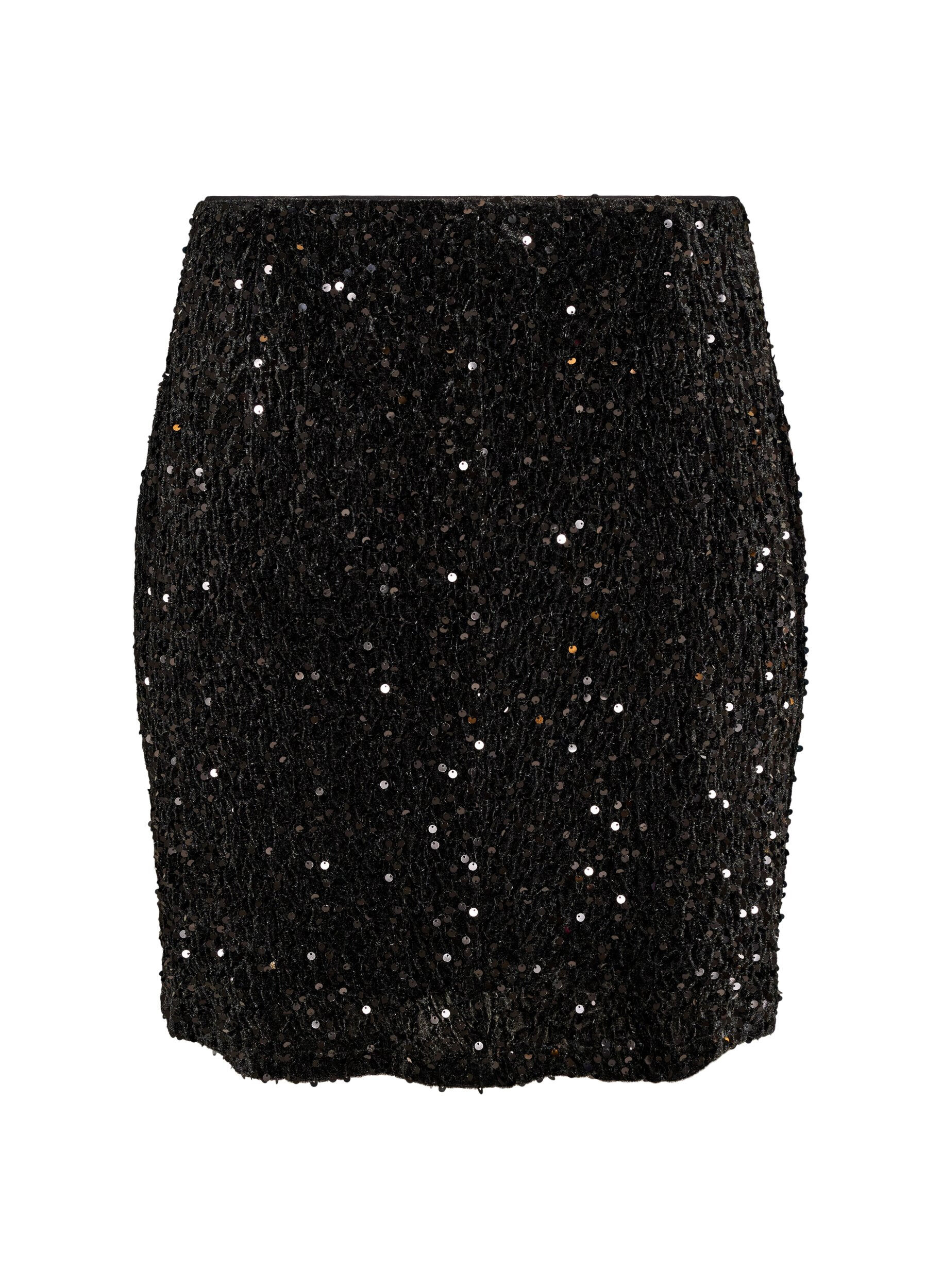 ZizzifashionShort sequin skirt, Brown, Packshot image number 1