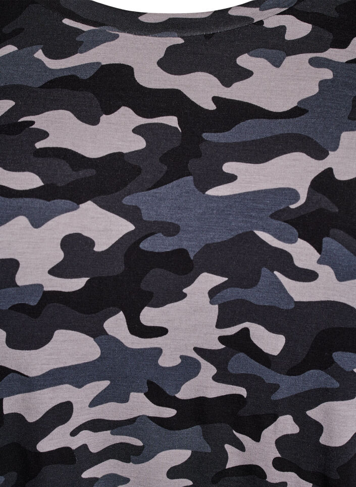 T-shirt with TENCEL&trade; Lyocell and camouflage print, Grey, Packshot image number 2