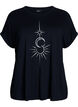 Loose viscose night tee, Black, Packshot image number 0