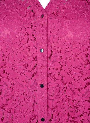 Lace dress with buttons and a-shape, Festival Fuchsia, Packshot image number 2