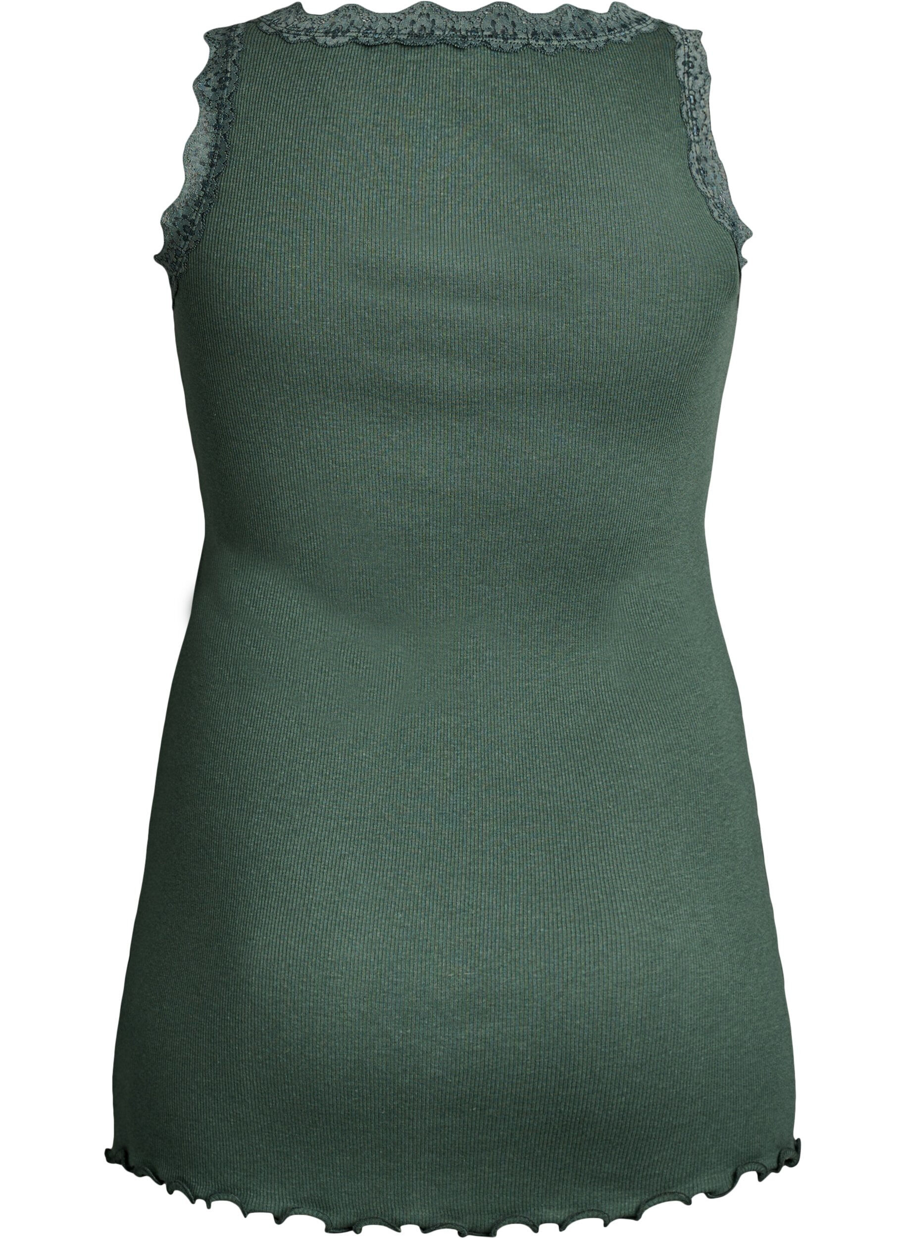 Zizzifashion Top with lace trim, Green, Packshot image number 1