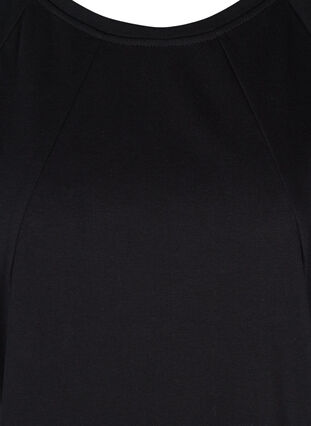 Sweater dress with 3/4-length sleeves and pockets, Black, Packshot image number 2