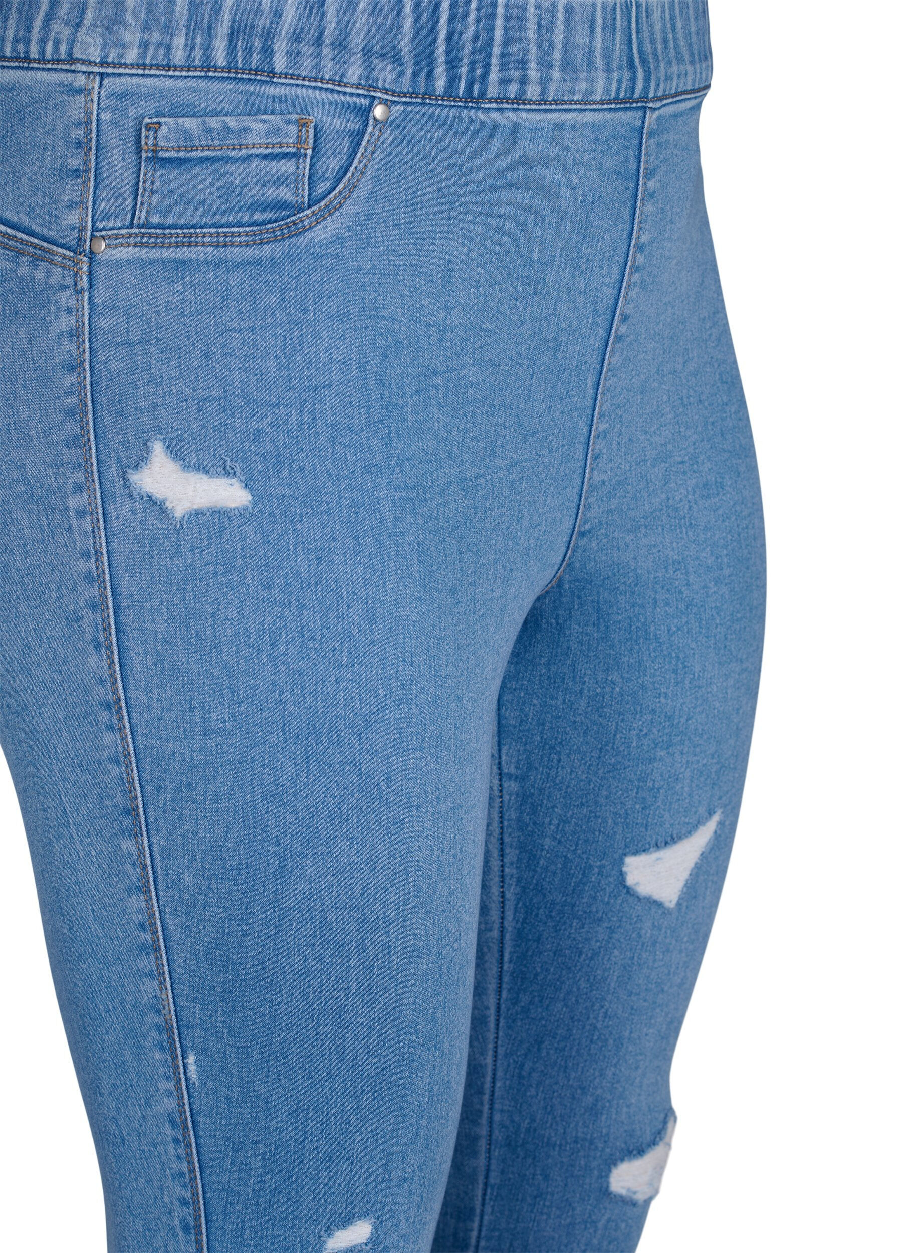 Zizzifashion Ripped jeggings, Light Blue, Packshot image number 2
