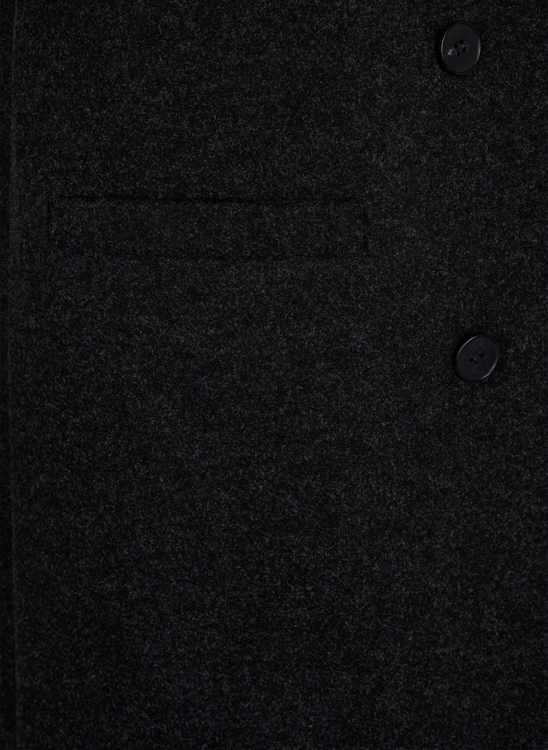 Zizzifashion Long vest in wool look, Dark Grey Melange, Packshot image number 3