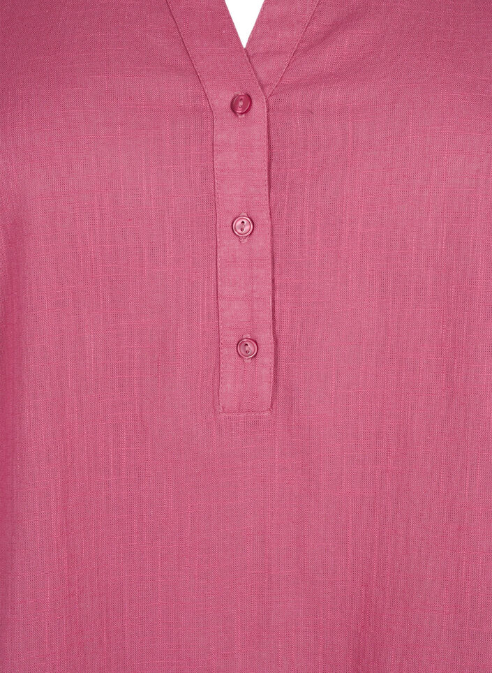 Cotton shirt blouse with v-neck, Malaga, Packshot image number 2