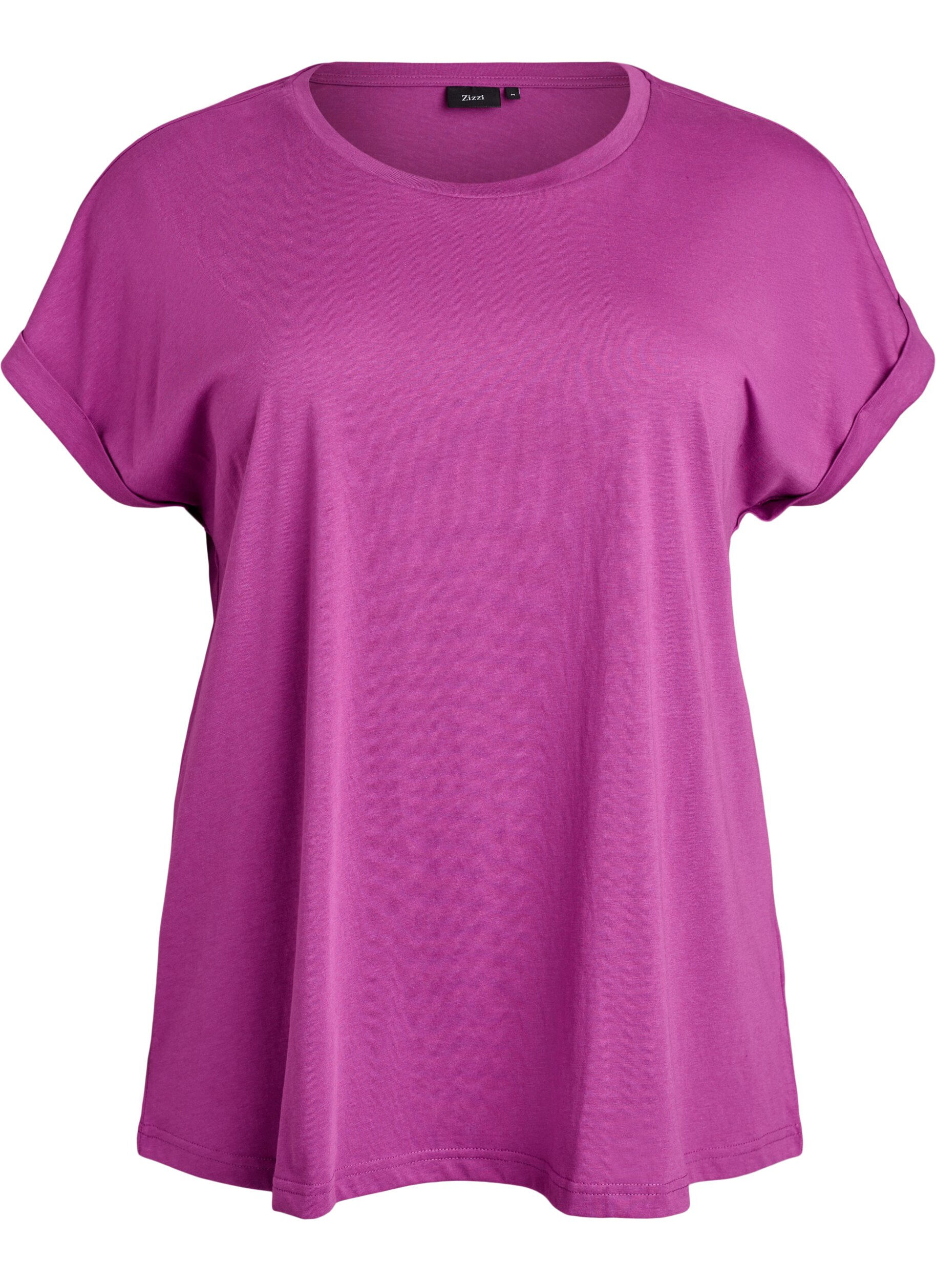 Zizzifashion Short-sleeved t-shirt in a cotton blend, Purple, Packshot image number 0