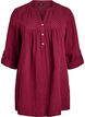 Cotton muslin tunic with broderie anglaise, Dark Bordeaux, Packshot image number 0