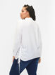 Viscose shirt with ruffle detail, Bright White, Model image number 1