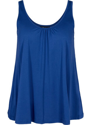 Top with a round neck and A-line, Twilight Blue, Packshot image number 0
