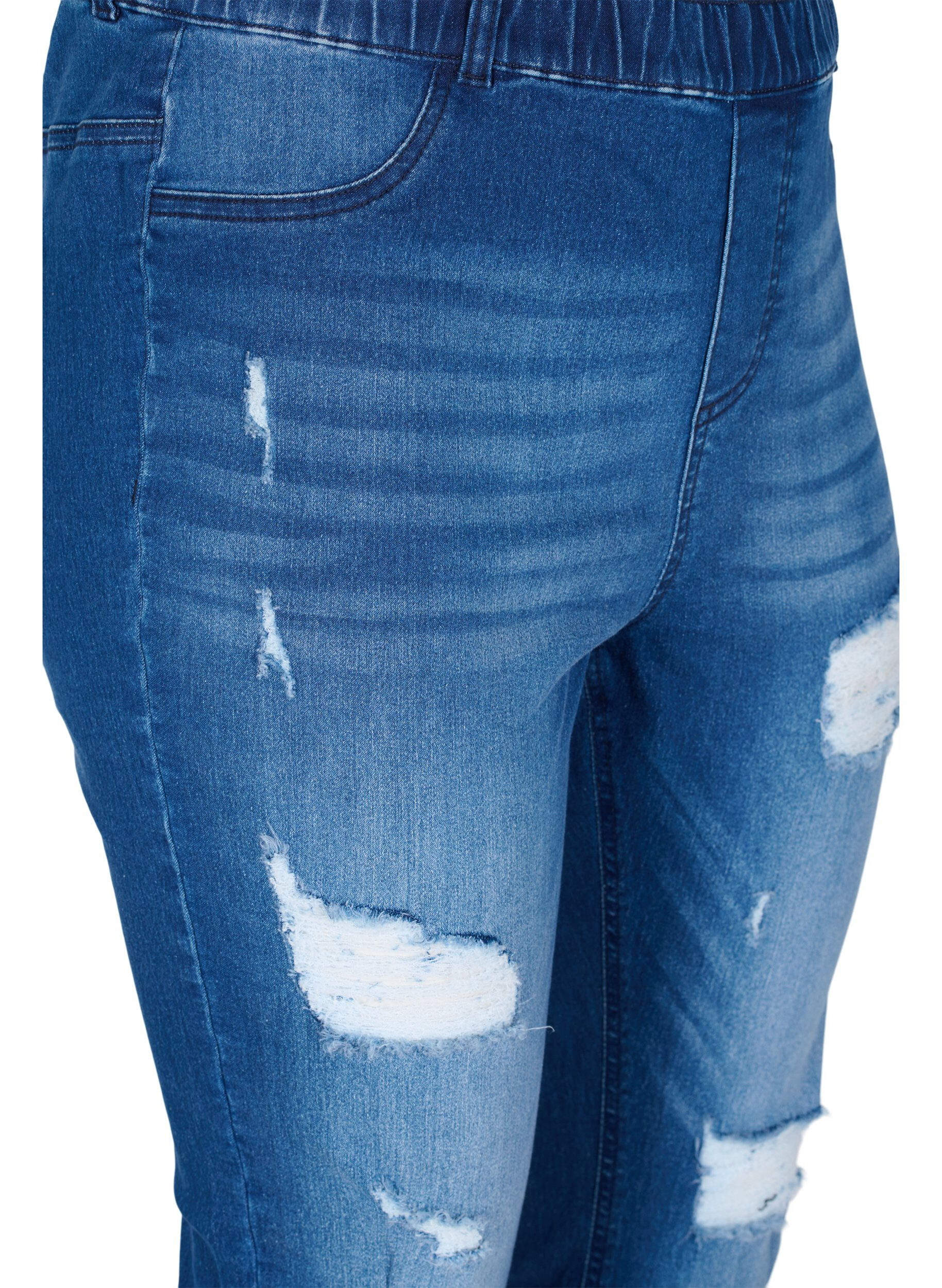 Zizzifashion Jeggings with rip, Dark blue, Packshot image number 2