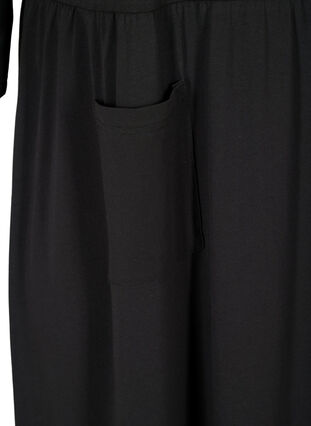 Midi dress in organic cotton with pockets, Black, Packshot image number 3