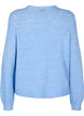 Knitted cardigan with wool and buttons, Della R. Blue Mel., Packshot image number 1