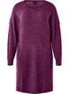 Long sleeved rib knit dress, Potent Purple Mel., Packshot image number 0