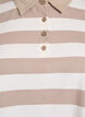Long-sleeved polo shirt with stripes, Beige, Packshot image number 2