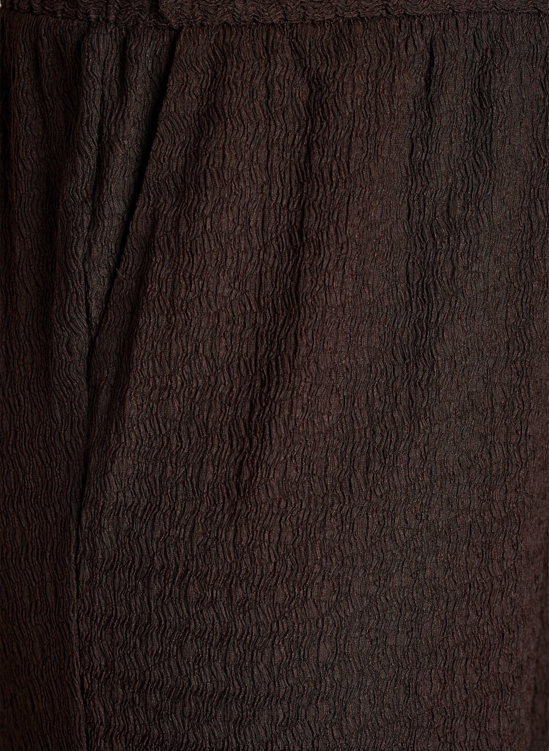 Zizzifashion Trousers with a wavy texture, Brown, Packshot image number 2