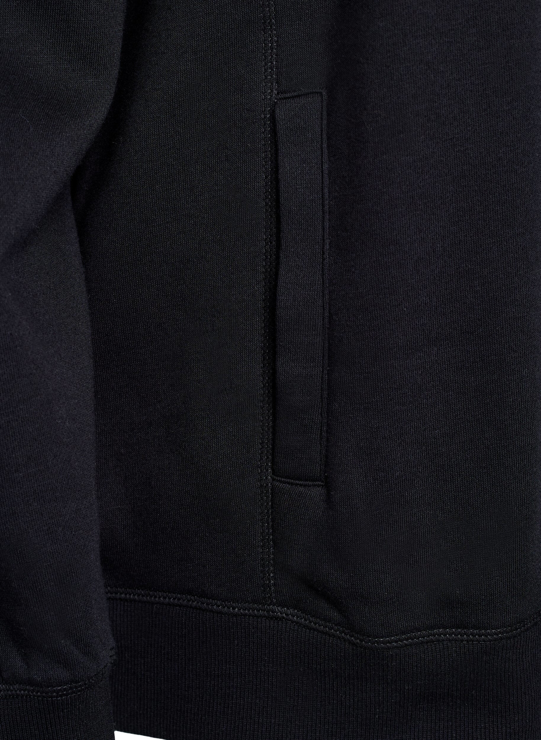 Zizzifashion Sweatshirt with high collar and pockets, Black, Packshot image number 3