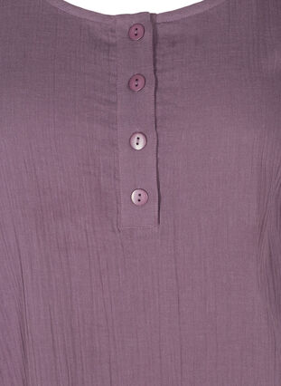 Short-sleeved cotton tunic, Vintage Violet, Packshot image number 2