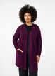 Long cardigan with pockets, Potent Purple Mel., Model image number 0