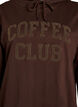 Hoodie with a terry text motif, Brown, Packshot image number 2