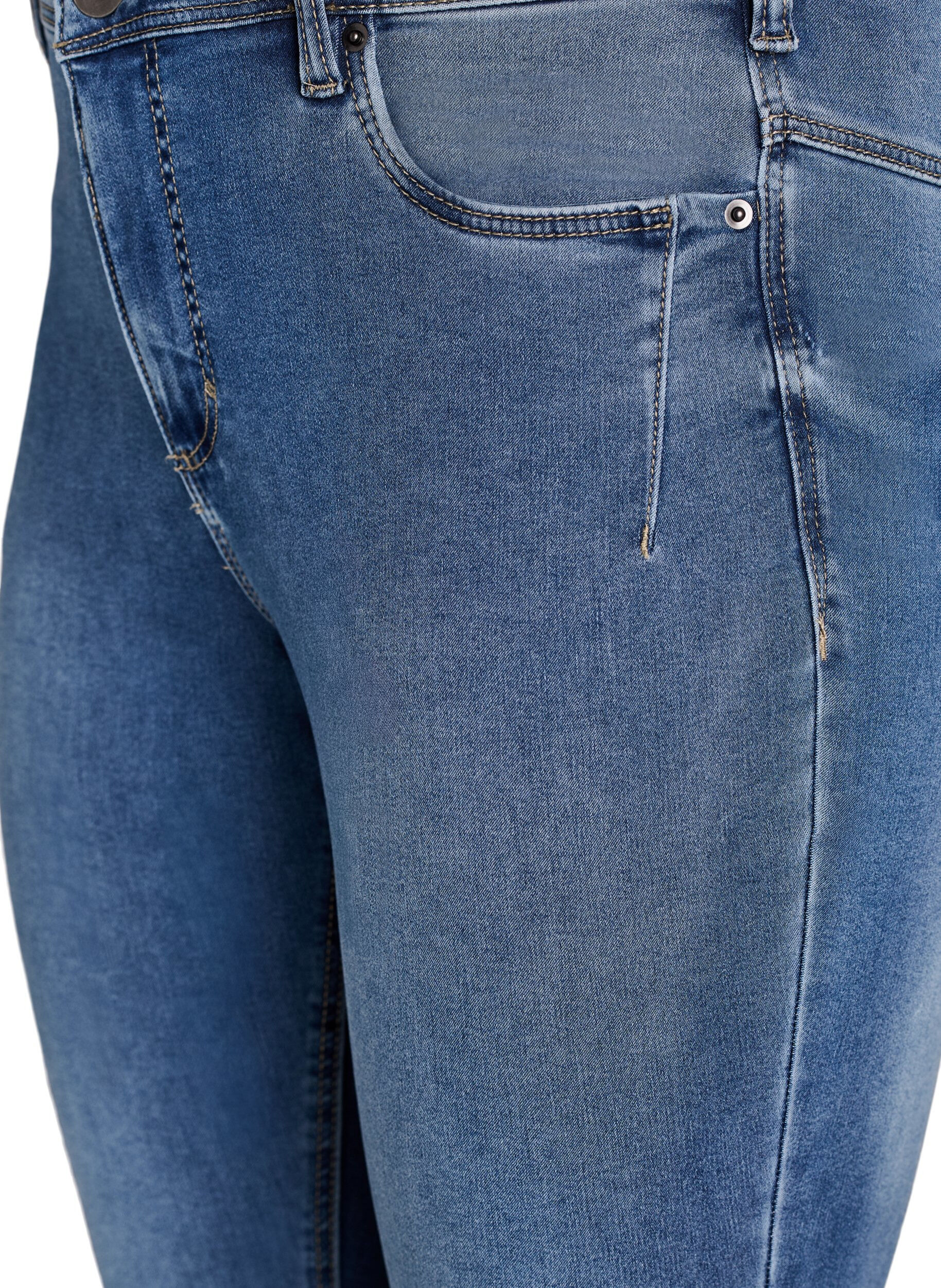 ZizzifashionCropped Amy jeans with zipper detail, Blue, Packshot image number 2