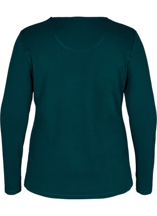 Long sleeve, viscose basic blouse, Ponderosa Pine, Packshot image number 1