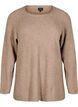 Knitted blouse with round neck, Fossil Mel., Packshot image number 0