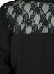 Long-sleeved blouse with lace detail (GRS), Black, Packshot image number 3