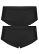 2-pack panties with regular waist, Black, Packshot image number 0