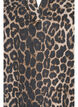 Leopard print denim blouse with collar and half sleeves, Brown, Packshot image number 2