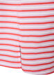 Long oversized striped T-shirt in organic cotton, Purple, Packshot image number 3