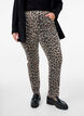 Emily jeans with leopard print, Brown, Model image number 2