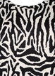 Short-sleeved blouse with zebra print, Black, Packshot image number 2