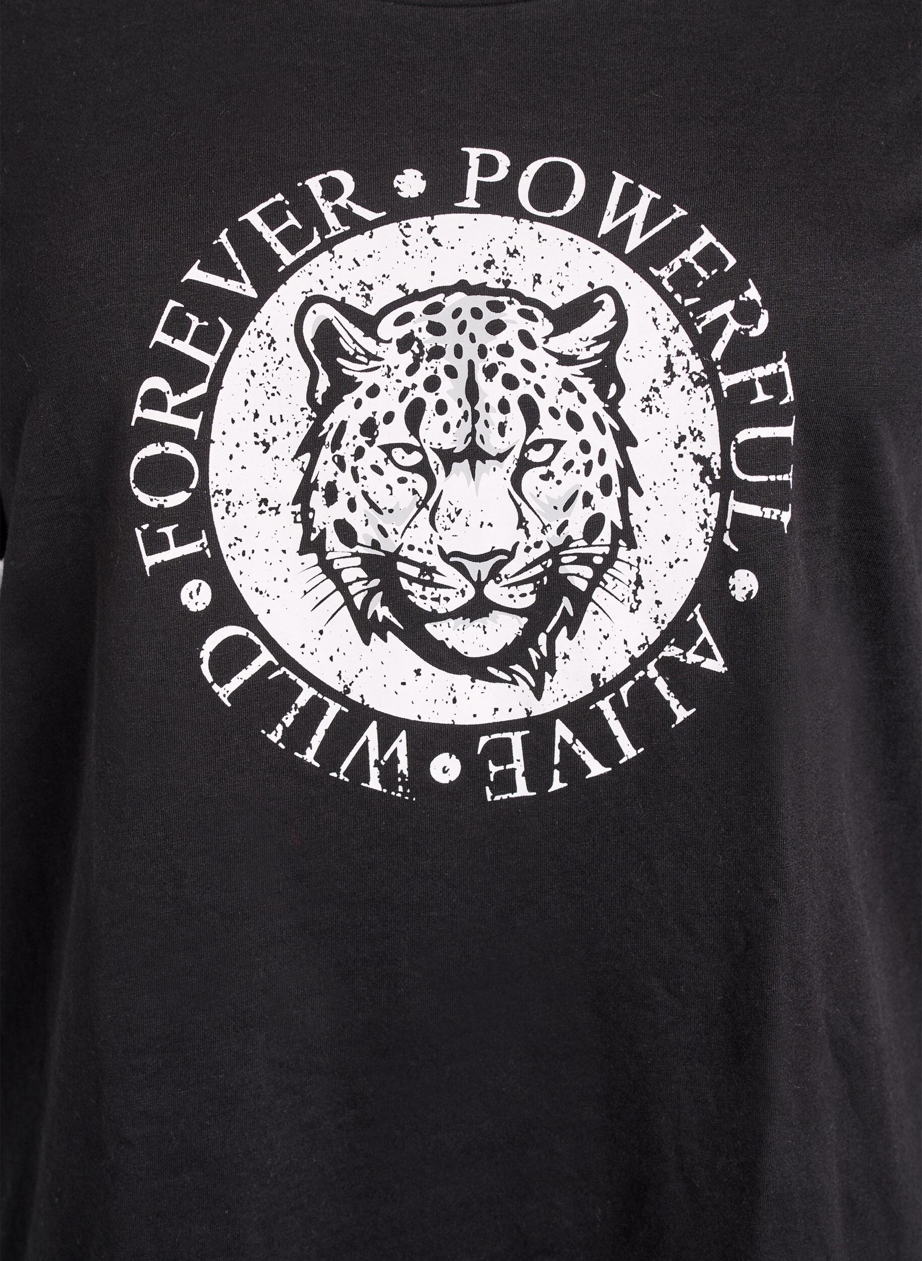 Zizzifashion FLASH - T-shirt with print, Black, Packshot image number 2