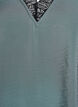 Short-sleeved viscose blouse with lace trim, Green, Packshot image number 2