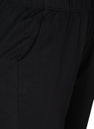 Loose cotton trousers, Black, Packshot image number 3