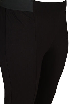 Cropped leggings with slits, Black, Packshot image number 2