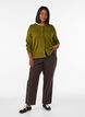 Knitted cardigan with round neck and buttons, Green, Model image number 1