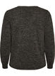 Jersey blouse with a V-neck and long sleeves, Black, Packshot image number 1