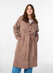 Trench coat with hood and tie belt, Brown, Model image number 0