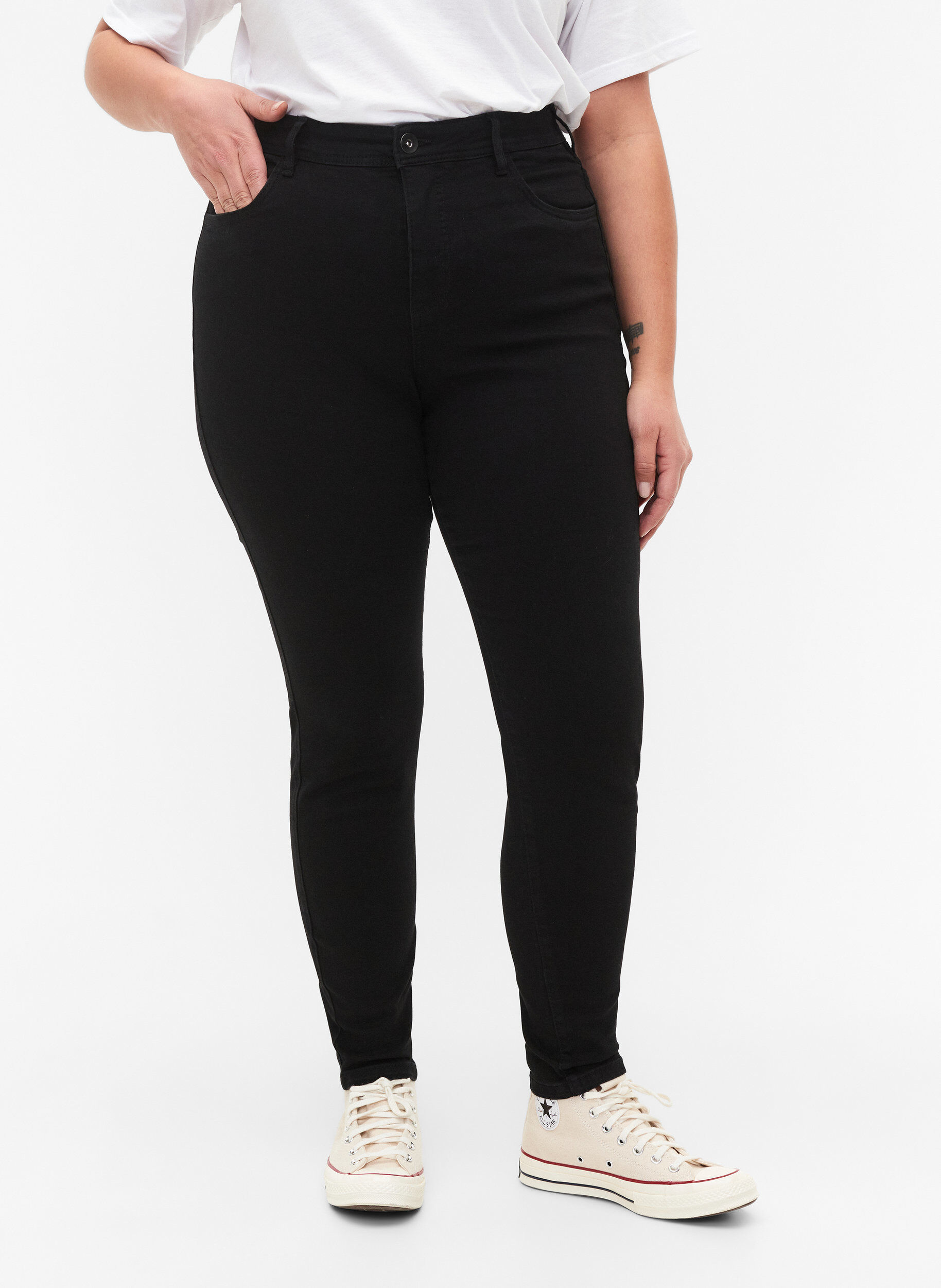 ZizzifashionJeans with super slim fit, Black, Model image number 3