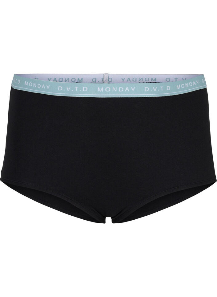 Cotton days-of-the-week hipsters in a 7-pack, Multi Pastel Pack, Packshot image number 2