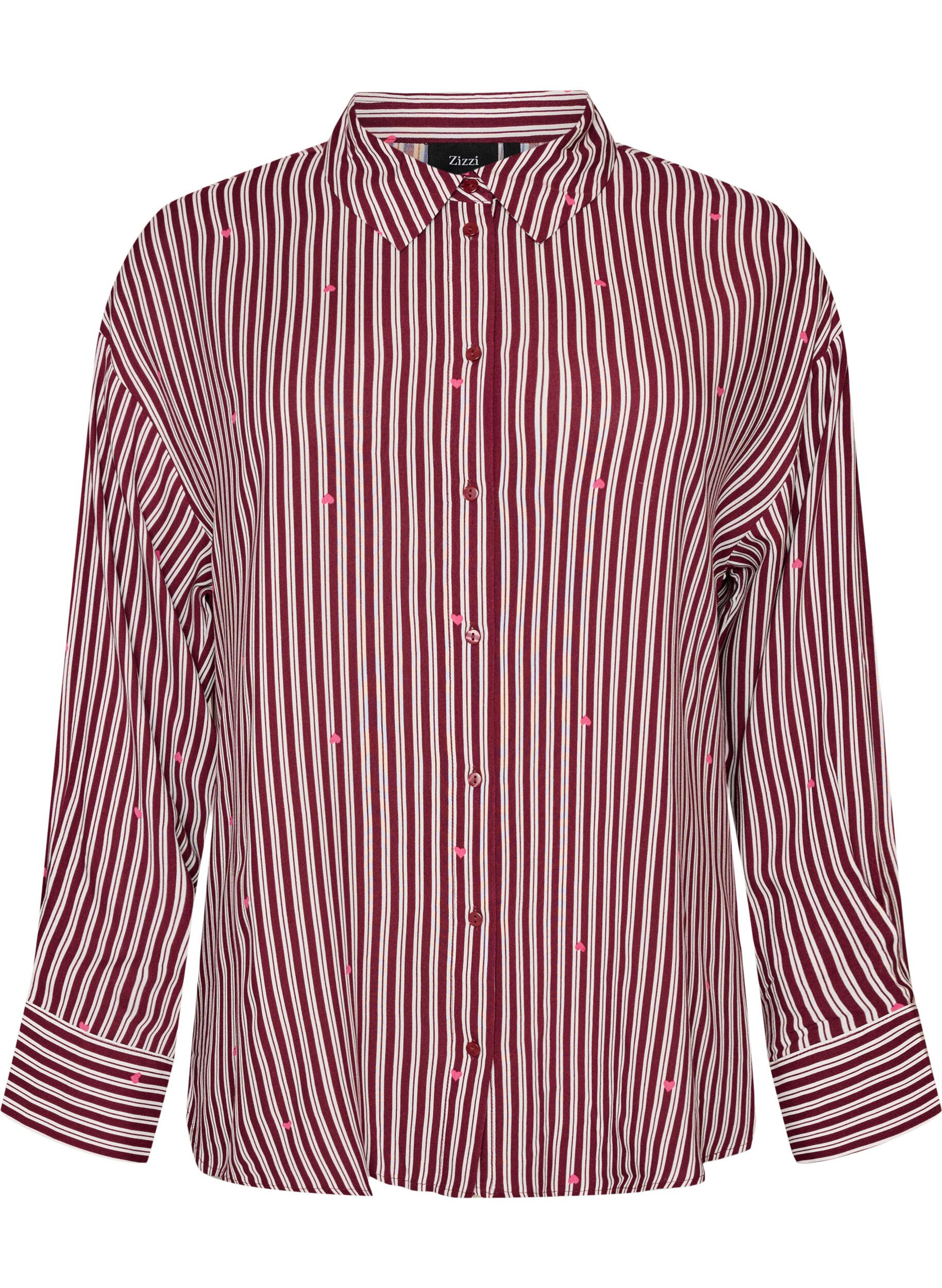 Nightshirt with stripes and hearts