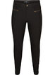 Close-fitting trousers with zip details, Black, Packshot image number 0
