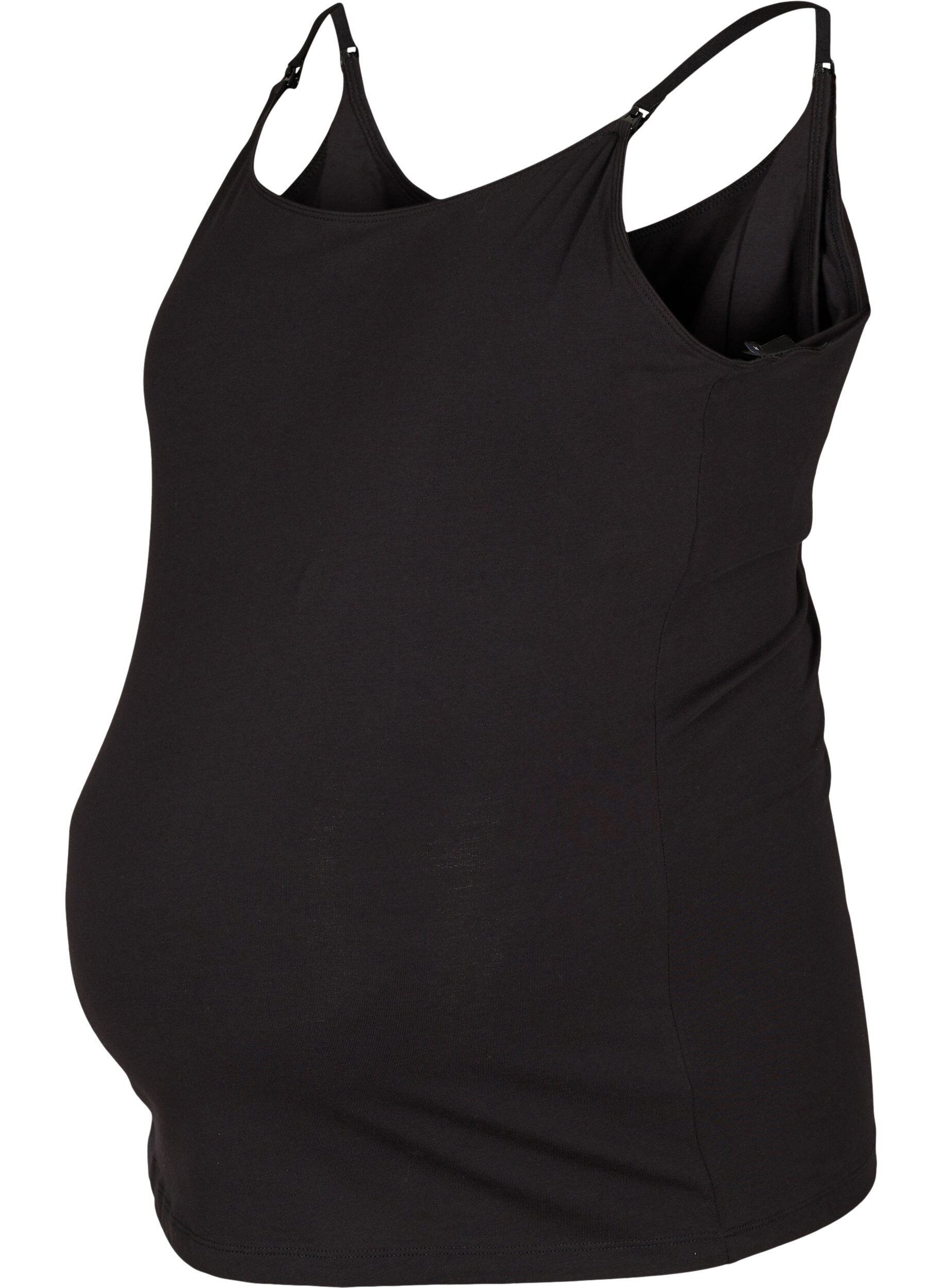 Zizzifashion Maternity top with breastfeeding function, Black, Packshot image number 0